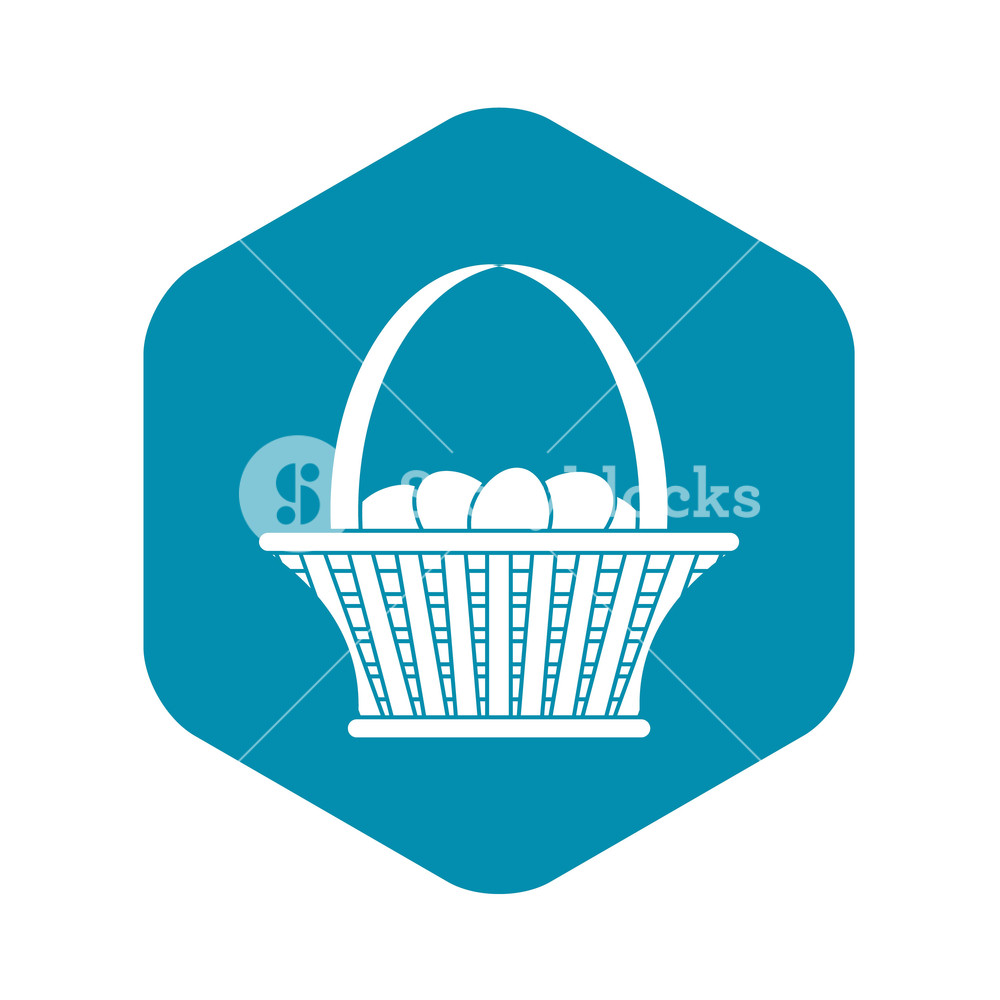 Easter Basket Icon Simple Illustration Of Easter Basket Vector 1000x1000 Easter Basket Icon Simple Illustration Of Easter Basket Vector
