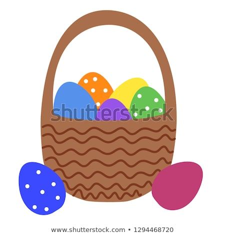Easter Eggs In A Basket Vector Illustration, Colorful Rainbow Eggs 450x470 Easter Eggs In A Basket Vector Illustration, Colorful Rainbow Eggs