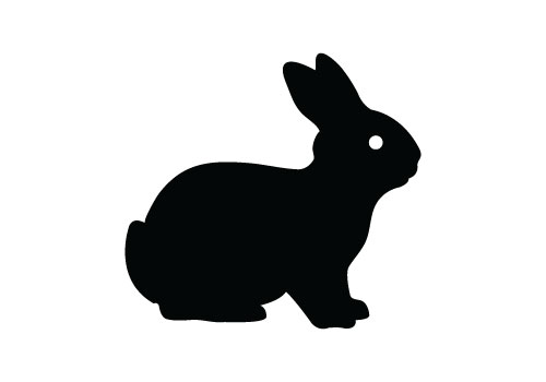 Easter Bunny Silhouette Vector Images 500x350 Easter Bunny Silhouette Vector Images