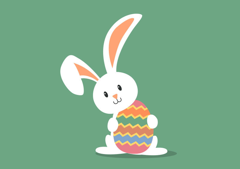 Easter Bunny Free Vector 800x566 Easter Bunny Free Vector