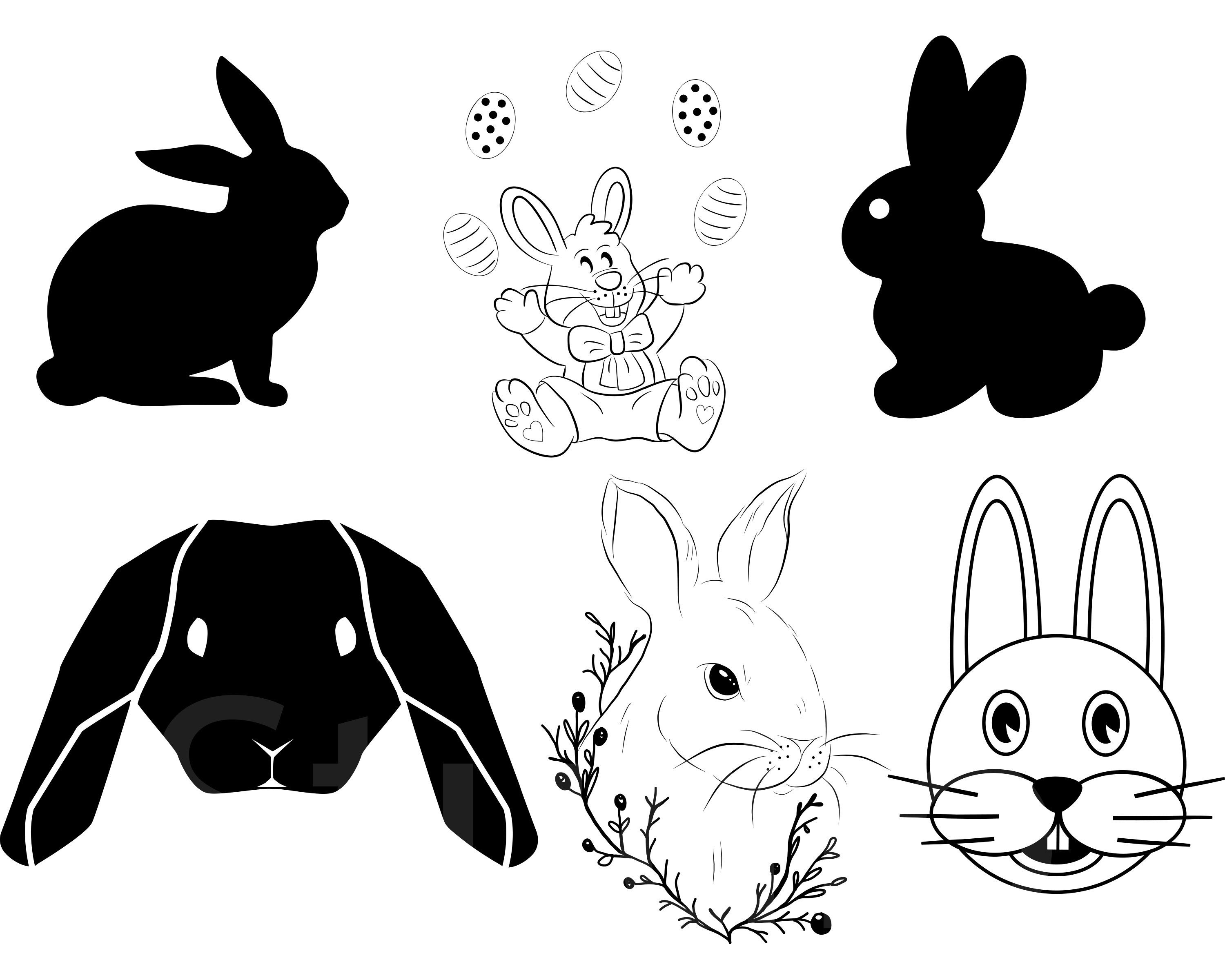 Download Easter Bunny Silhouette Vector at Vectorified.com ...
