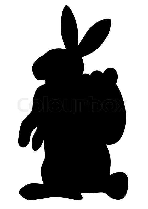 Silhouette Of An Easter Bunny Stock Vector Colourbox 566x800 Silhouette Of An Easter Bunny Stock Vector Colourbox