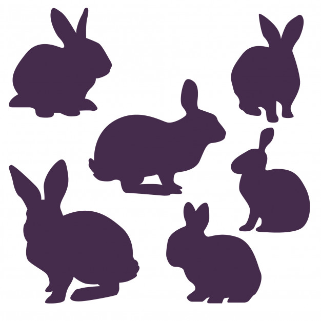Easter Bunny Silhouette Vector at Vectorified.com ...