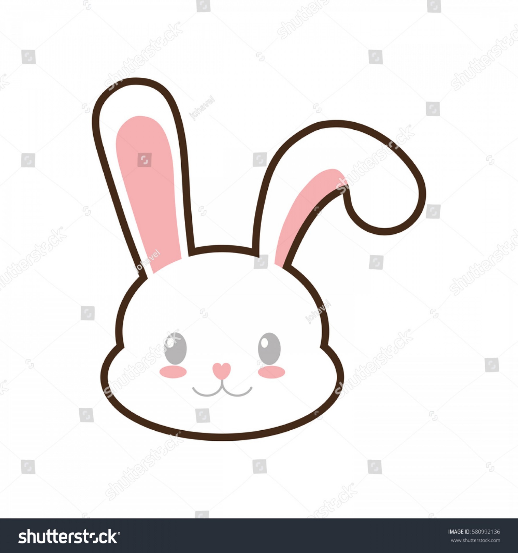2160x2304 Easter Bunny Cute Face Rabbit Vector Lamaison