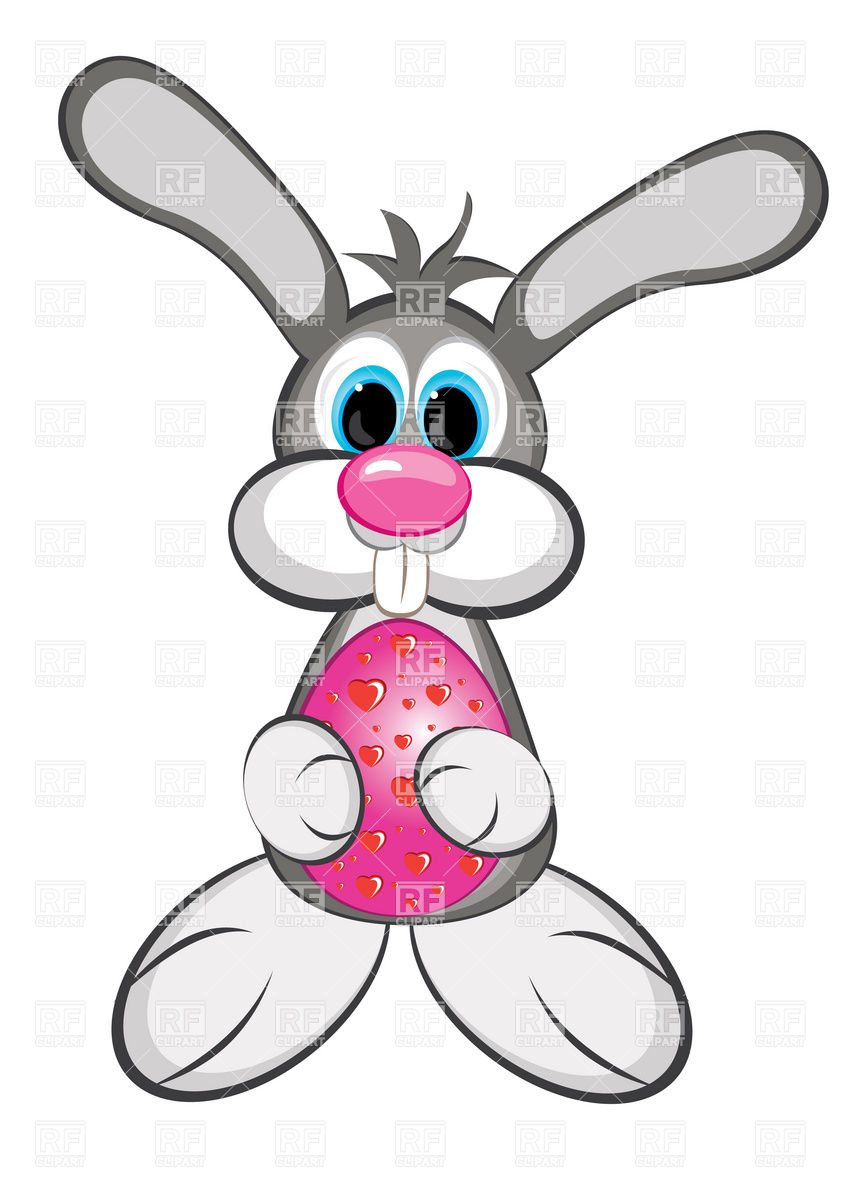 848x1200 Easter Bunny Boy With Colored Egg Vector Image Of Plants