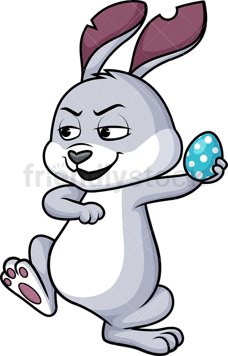 766x1194 Evil Easter Bunny Cartoon Vector Clipart