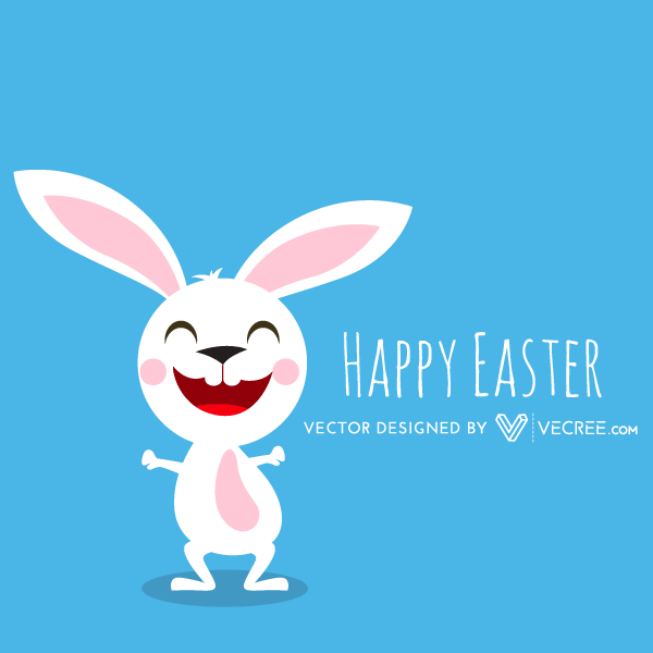 600x600 Happy Easter Bunny Vector Background Free Vectors Ui Download