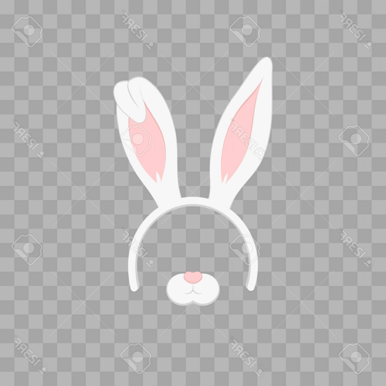 1560x1560 Photostock Vector Easter Mask With Rabbit Ears Isolated