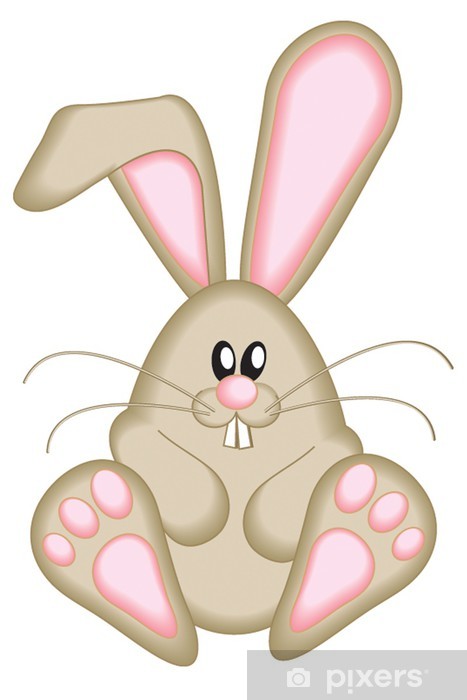 467x700 Cute Brown Easter Bunny Vector Wall Mural We Live