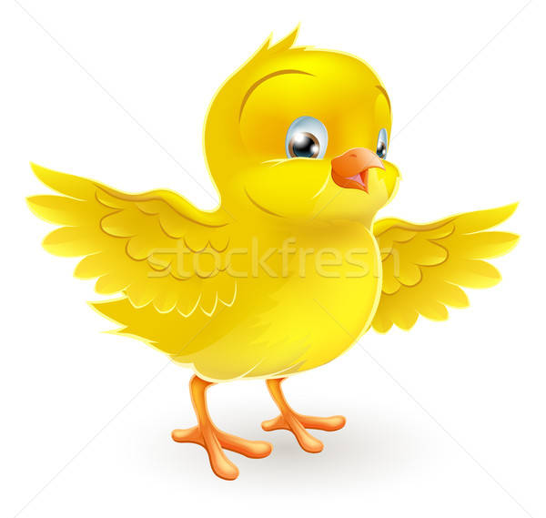 Cute Happy Little Yellow Easter Chick Vector Illustration 600x569 Cute Happy Little Yellow Easter Chick Vector Illustration