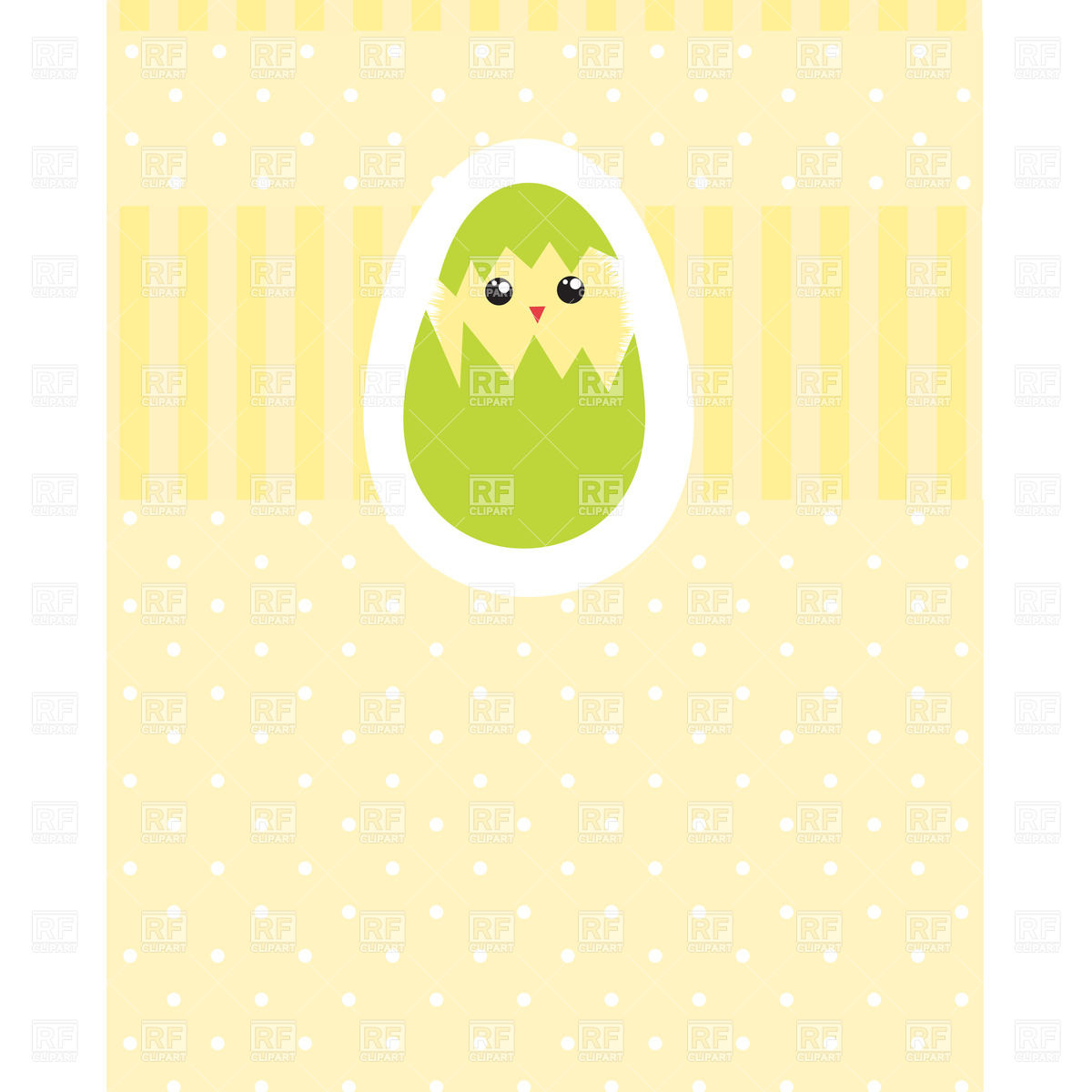 Yellow Easter Card With Cute Chick Inside Cracked Egg Vector Image 1200x1200 Yellow Easter Card With Cute Chick Inside Cracked Egg Vector Image
