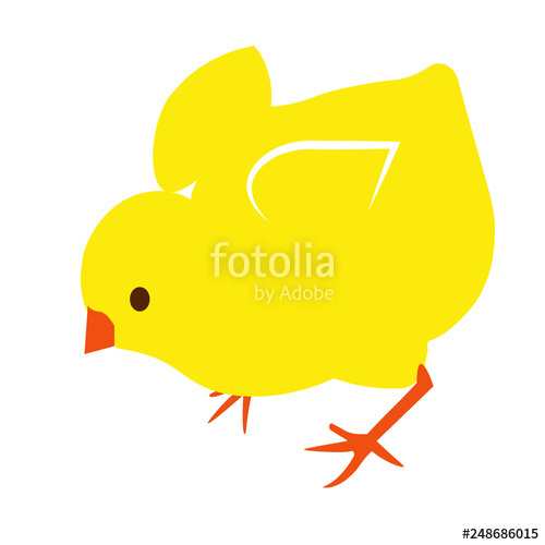 Cute Spring Yellow Vector Little Easter Chick Stock Image 500x500 Cute Spring Yellow Vector Little Easter Chick Stock Image
