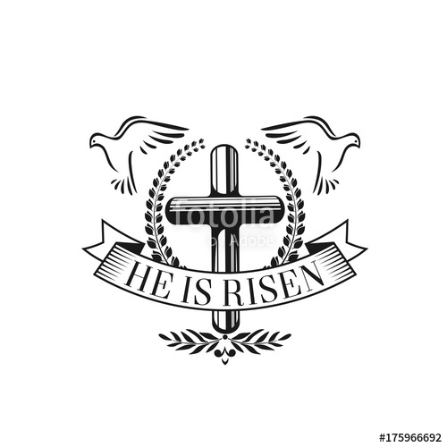 Easter Cross Doves Vector Religion Quote Icon Stock Image 500x500 Easter Cross Doves Vector Religion Quote Icon Stock Image