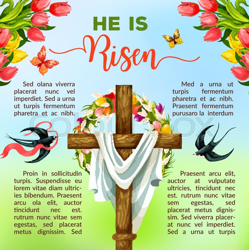 Easter Cross With Spring Flowers Stock Vector Colourbox 796x800 Easter Cross With Spring Flowers Stock Vector Colourbox