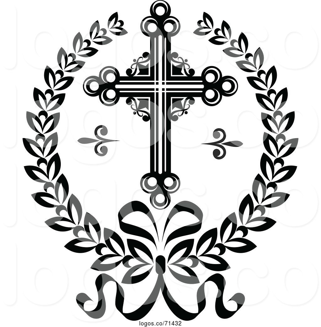 Logo Of Black And White Ornate Easter Cross In A Laurel Wreath 1024x1044 Logo Of Black And White Ornate Easter Cross In A Laurel Wreath