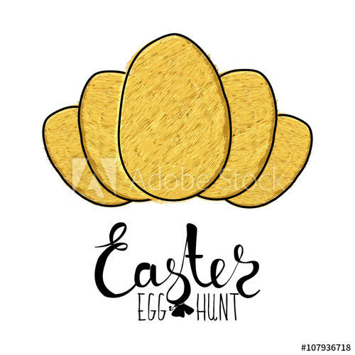 500x500 Handmade Background With Yellow Eggs, And Wishing Happy Easter