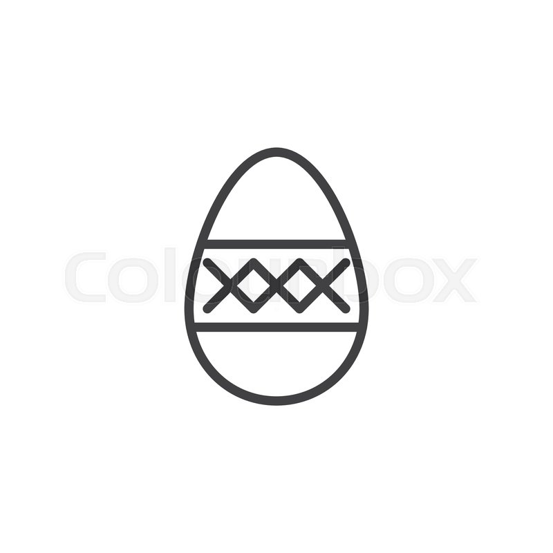 800x800 Happy Easter Egg Line Icon Linear Stock Vector Colourbox