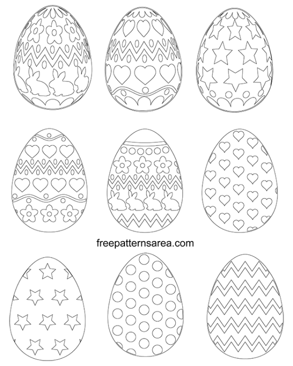 600x750 Black And White Easter Egg Silhouette Vector Shapes Easter