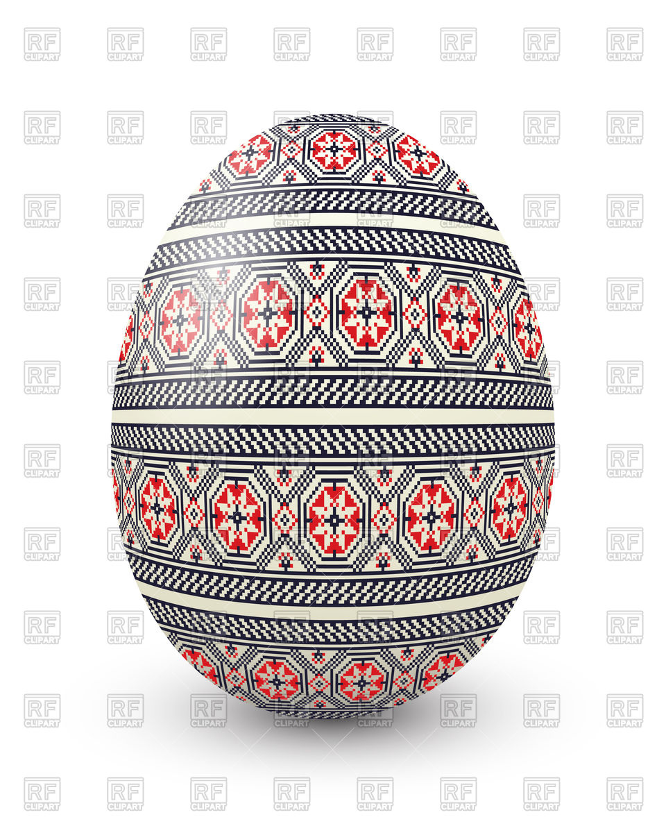960x1200 Decorative Grey Red Easter Egg Vector Image Of Holiday Lirch