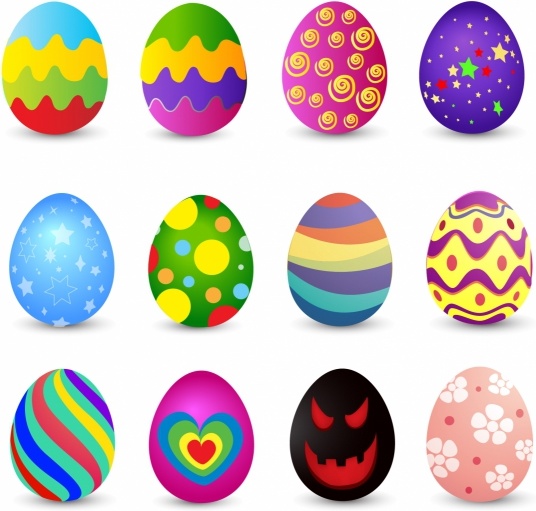 536x511 Easter Eggs Vector Free Vector In Adobe Illustrator