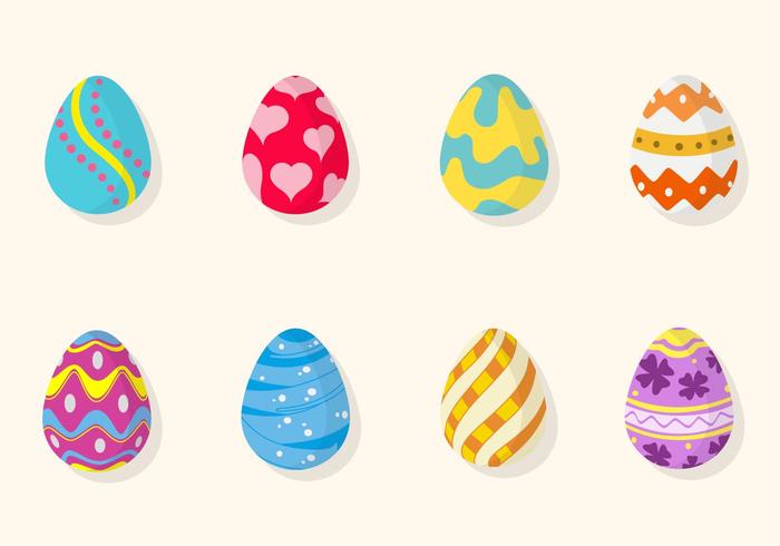 700x490 Flat Easter Egg Vectors