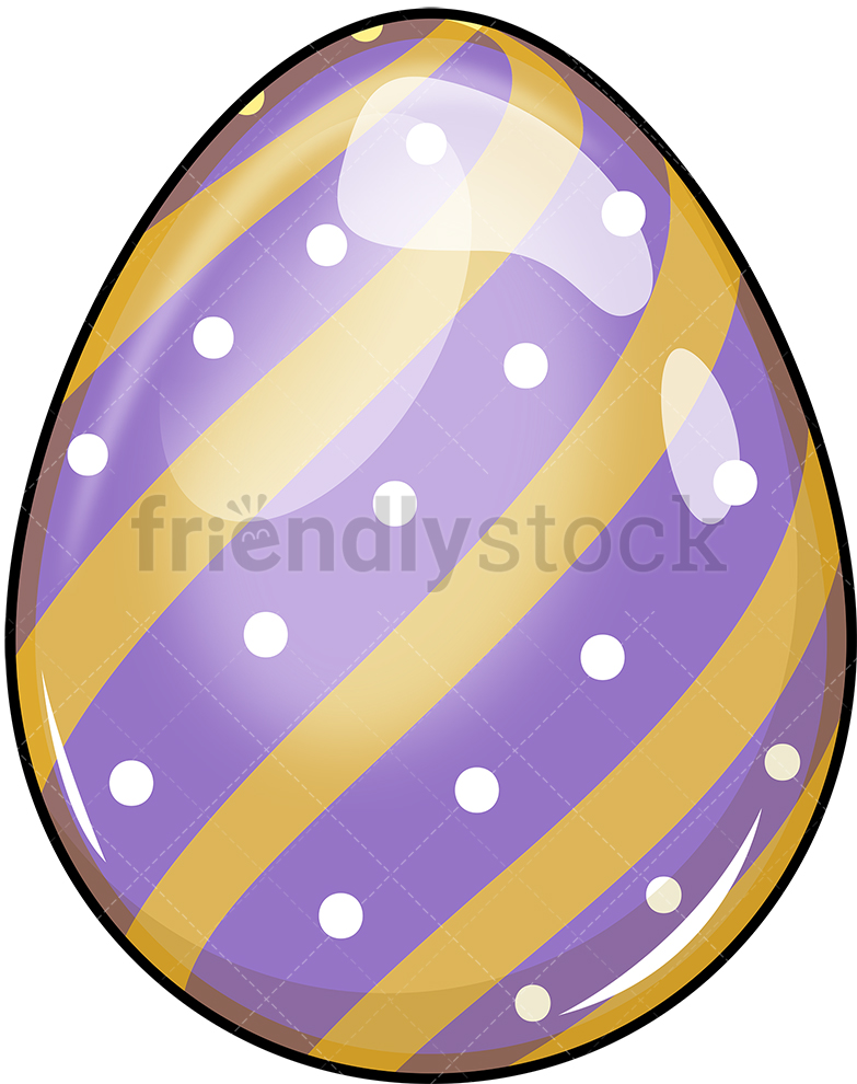 783x990 Purple Easter Egg Cartoon Vector Clipart