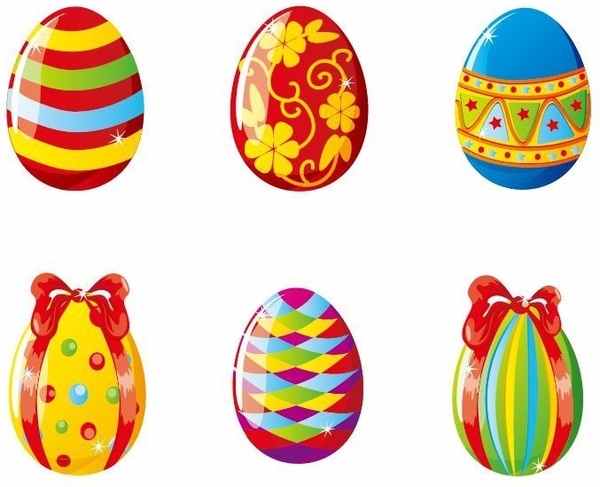 600x487 Colorful Easter Eggs Vector Illustration Free Vector