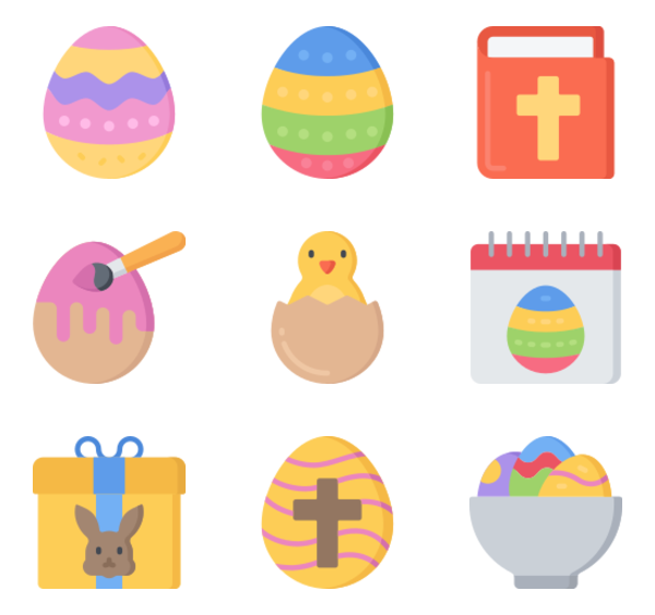 600x564 Easter Egg Icons