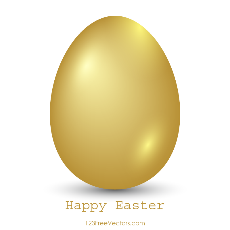 800x800 Golden Easter Egg Vector Image Free Vectors Egg Vector, Easter