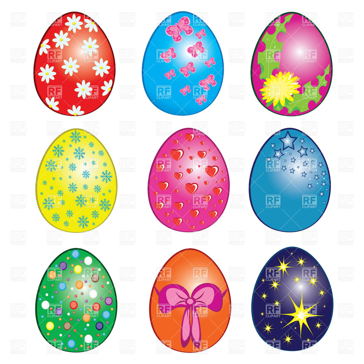 1200x1200 Set Of Ornate Easter Eggs Vector Image Of Objects Dvarg