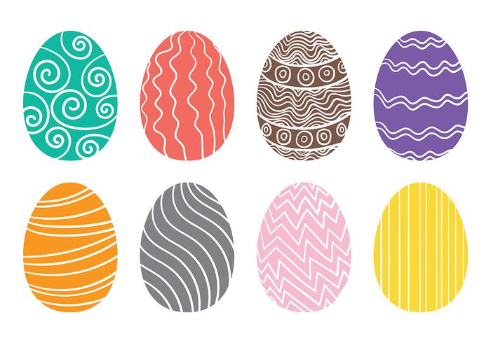 Drawn Easter Egg Icons Vector 700x490 Drawn Easter Egg Icons Vector
