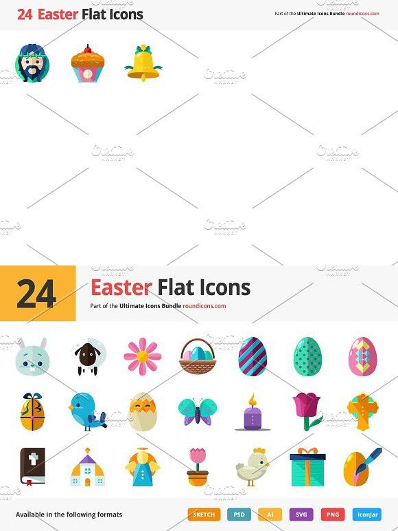 Easter Flat Icons Easter Icons 580x772 Easter Flat Icons Easter Icons