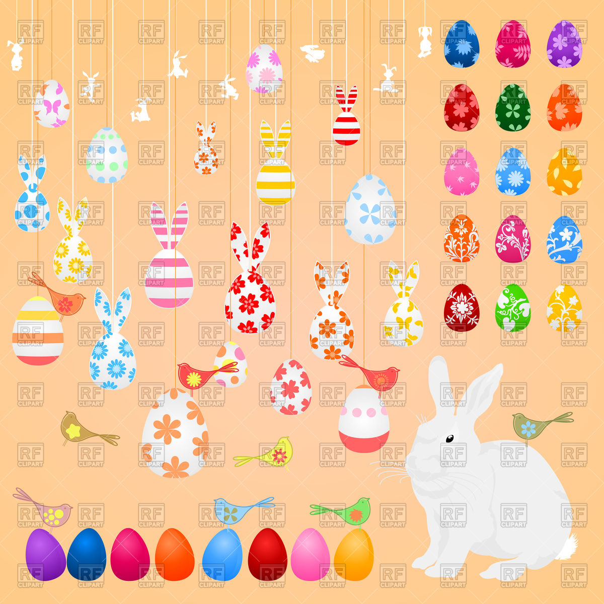 Set Of Easter Theme Icons Vector Image Of Signs, Symbols, Maps 1200x1200 Set Of Easter Theme Icons Vector Image Of Signs, Symbols, Maps