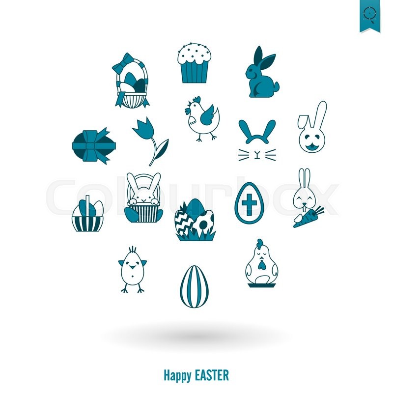 Celebration Easter Icons Vector Stock Vector Colourbox 800x800 Celebration Easter Icons Vector Stock Vector Colourbox