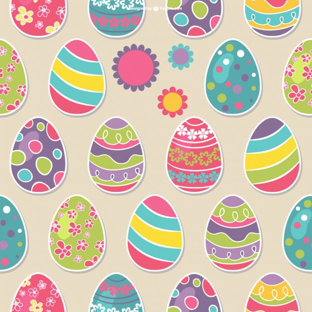 626x626 Easter Eggs Seamless Pattern Vector Free Download