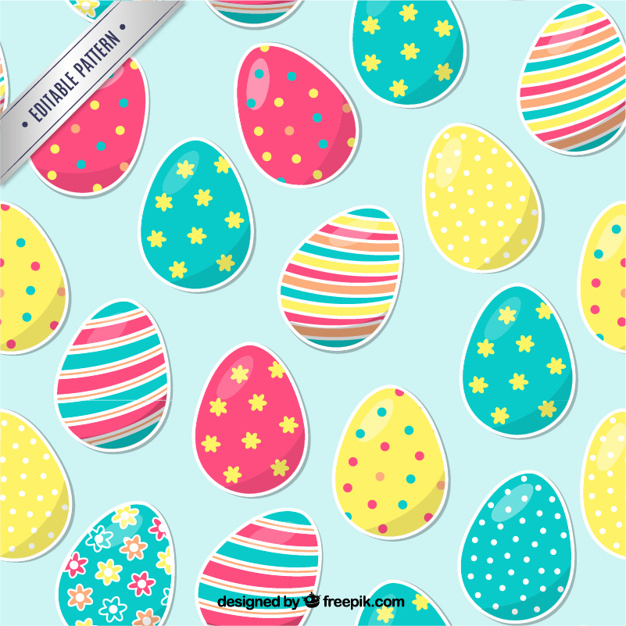 626x626 Pattern With Easter Eggs Vector Free Download