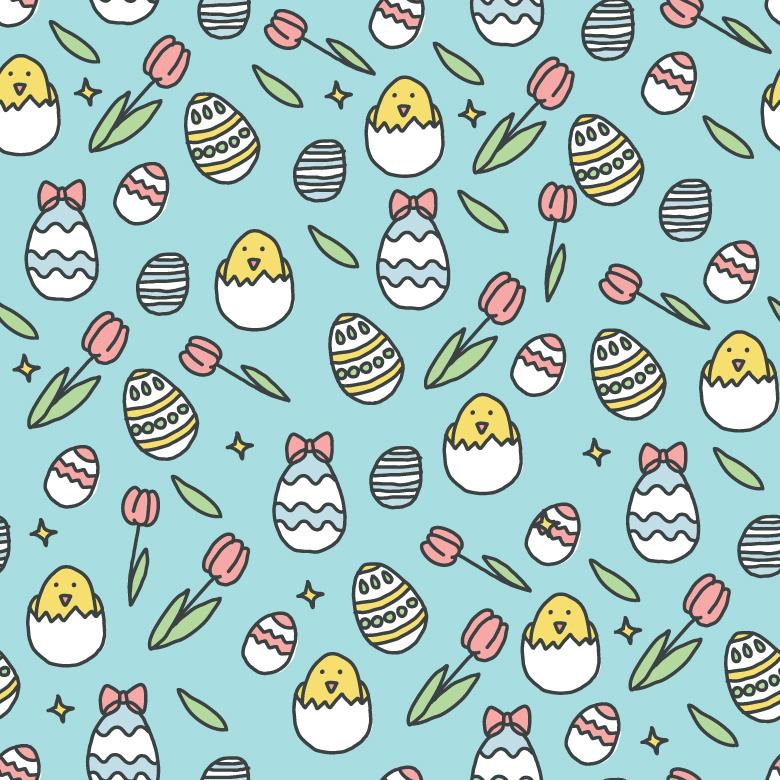 780x780 Cute Easter Vector Pattern