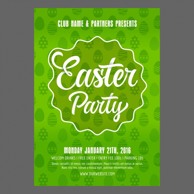 Easter Party Poster Design Vector Free Download 626x626 Easter Party Poster Design Vector Free Download