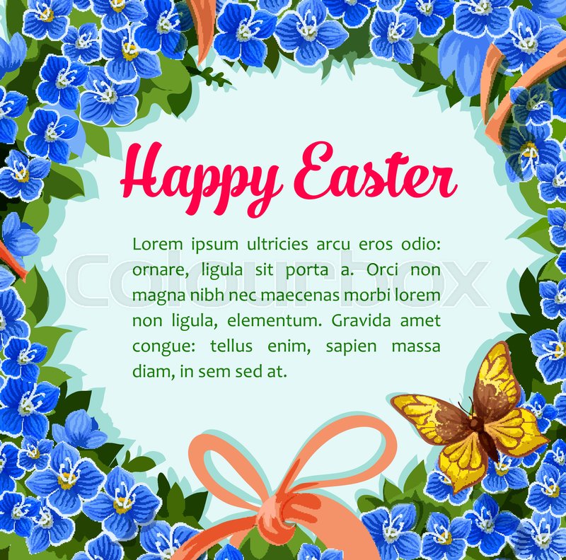 Happy Easter Poster Or Paschal Stock Vector Colourbox 800x792 Happy Easter Poster Or Paschal Stock Vector Colourbox