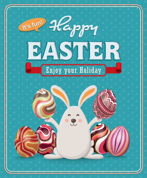 Vintage Easter Holiday Poster Vector Set Free Download 500x606 Vintage Easter Holiday Poster Vector Set Free Download