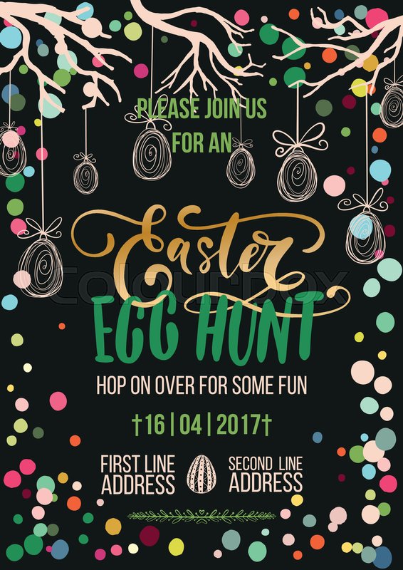 Easter Egg Hunt Holiday, Vector Easter Stock Vector Colourbox 566x800 Easter Egg Hunt Holiday, Vector Easter Stock Vector Colourbox