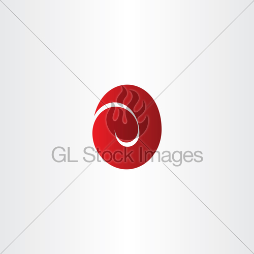 500x500 Letter E Red Easter Egg Logo Vector Icon Gl Stock Images