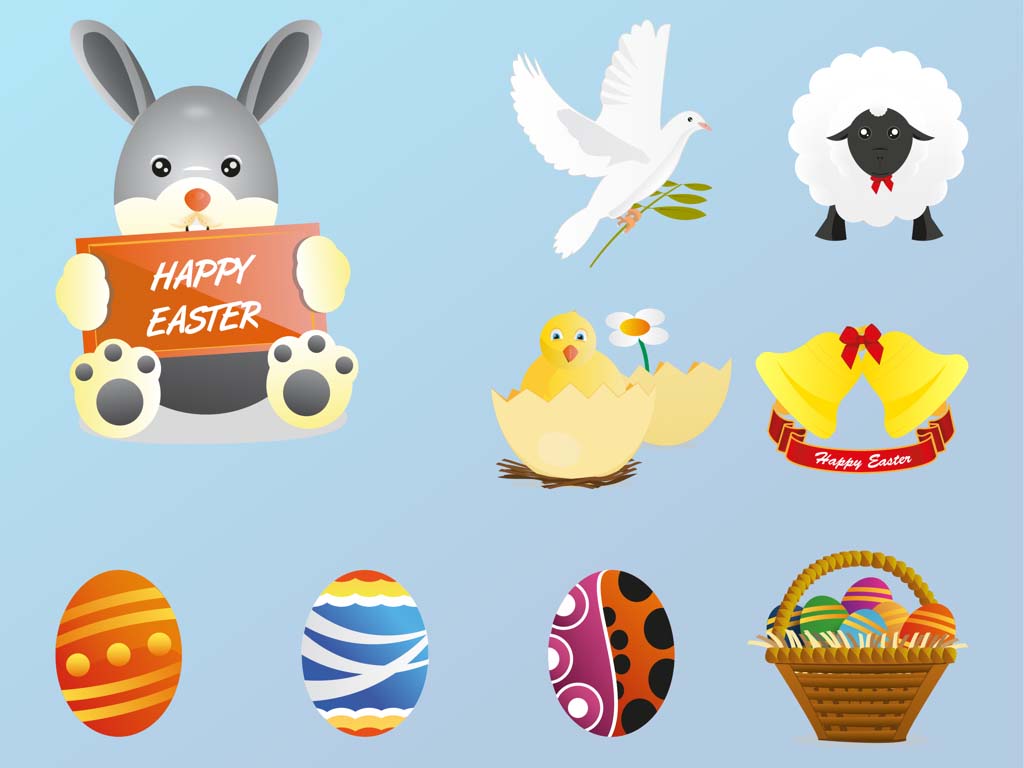1024x768 Easter Vectors Vector Art Graphics
