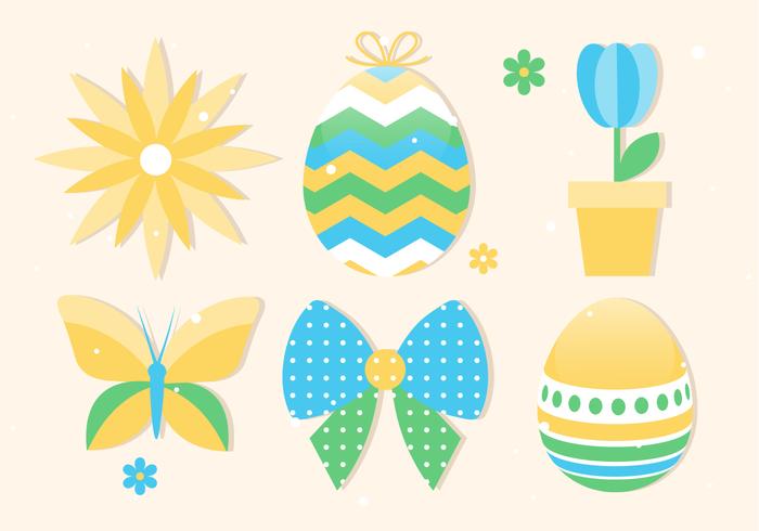700x490 Free Spring Happy Easter Vector Illustration