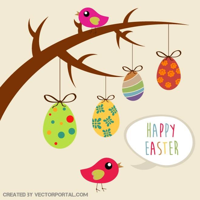 660x660 Happy Easter Card Vector