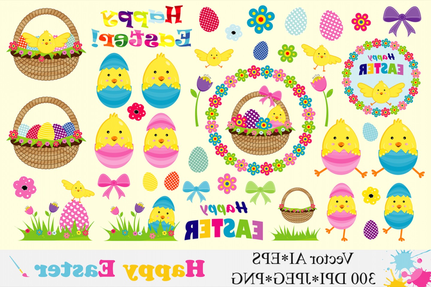 1440x960 Happy Easter Vector Soidergi
