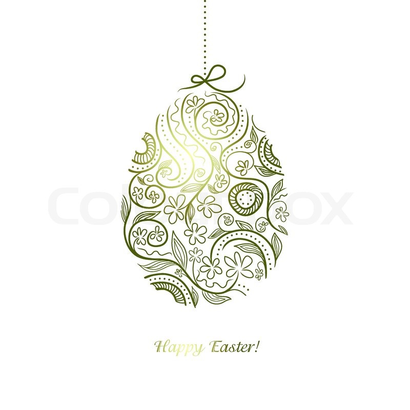 800x800 Easter Vector Decorative Egg With Stock Vector Colourbox