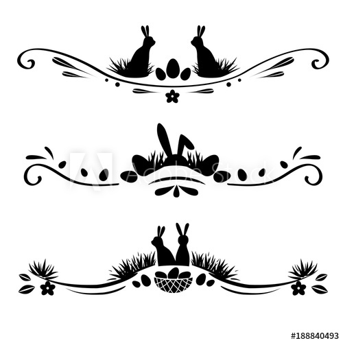 500x500 Vintage Easter Vector Set Collection Of Design Elements Isolated