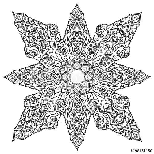 500x500 Popular Decorative Motif In South Eastern Asia Intricate Star