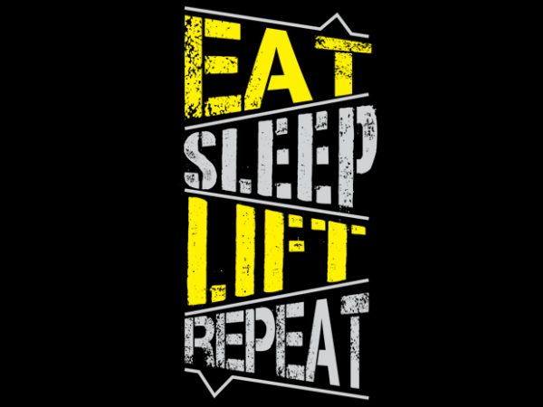 600x450 Eat Sleep Lift Repeat Vector Clipart